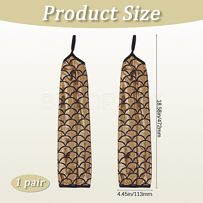 Polyester Fish Scale Gloves AJEW-WH20006-222D-1