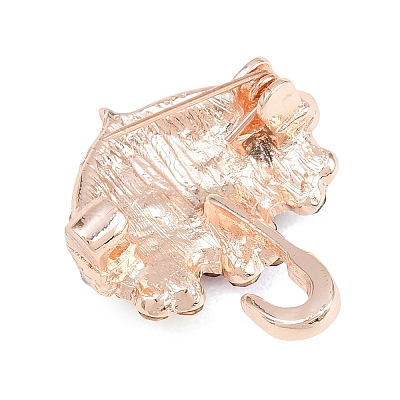 Alloy Rhinestone Lapel Pins for Backpack Clothes JEWB-P058-06G-1