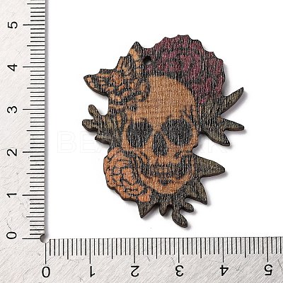 Single Face Printed Wood Pendants WOOD-B009-01E-1