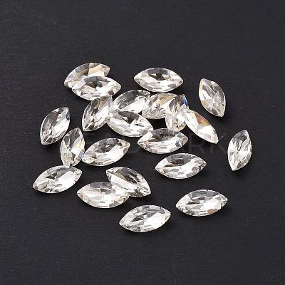 Glass Rhinestone Cabochons GGLA-P002-03A-09-1