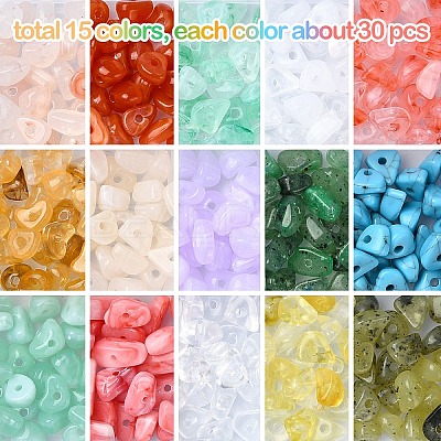450Pcs 15 Styles Acrylic Beads OACR-YW0001-89-1