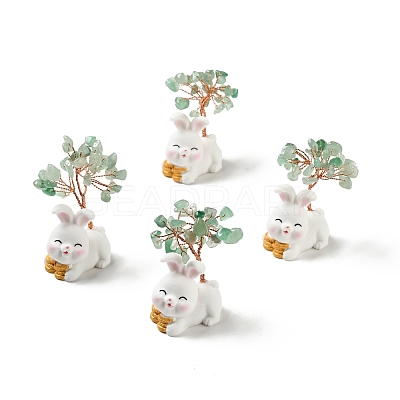 Natural Green Aventurine Tree Display Decorations DJEW-E007-01RC-07-1