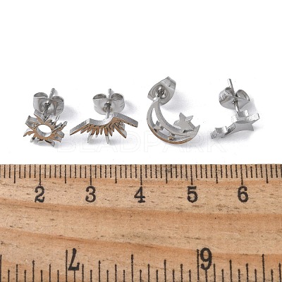 304 Stainless Steel Earring Sets EJEW-S248-07P-1