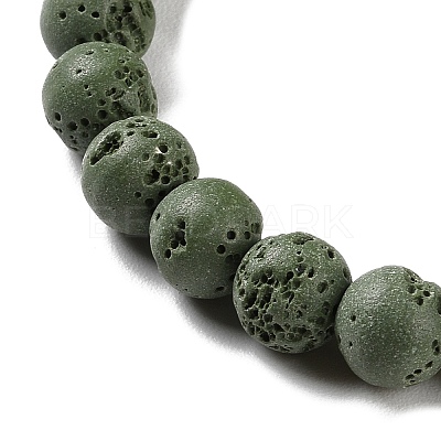 Synthetic Lava Rock Dyed Beads Strands G-H311-08C-03-1