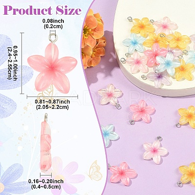 20Pcs Transparent Resin Pendants RESI-YW0006-06-1