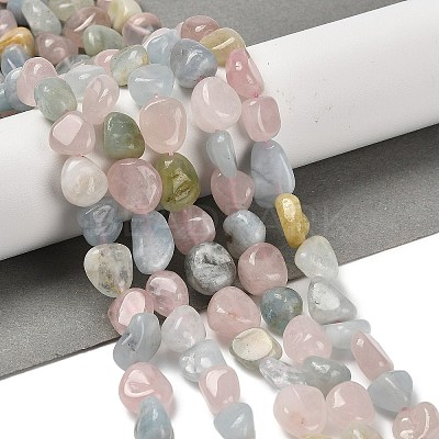 Natural Morganite Beads Strands G-P497-01E-33-1