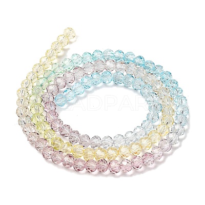 Transparent Painted Glass Beads Strands X1-DGLA-A034-T1mm-A15-1