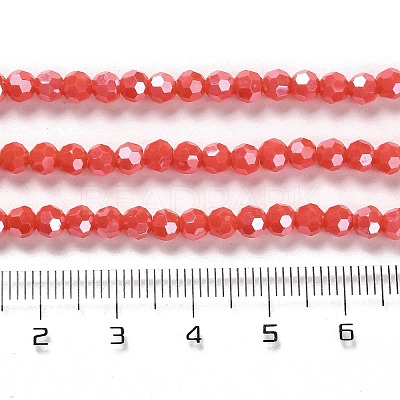 Electroplate Opaque Glass Beads Strands EGLA-A035-P4mm-A03-1