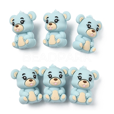 6Pcs Silicone Beads SIL-YW0002-14D-1