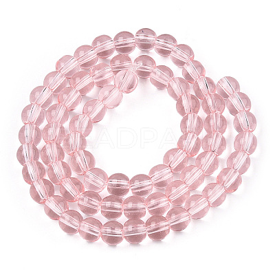 Transparent Glass Beads Strands GLAA-T032-T6mm-10-1