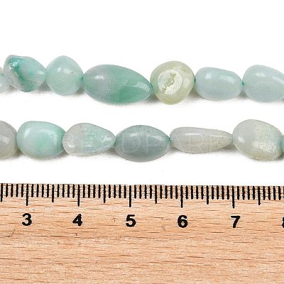 Natural Amazonite Nuggets Beads Strands G-J335-31A-1