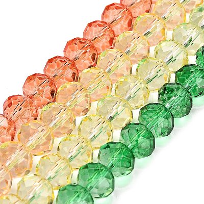 Transparent Painted Glass Beads Strands DGLA-A034-T8mm-A04-1