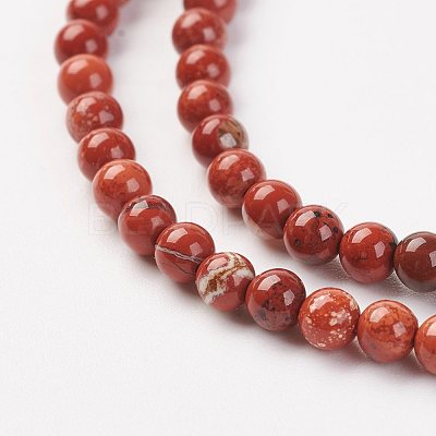 Natural Brecciated Jasper Bead Strand X-G-G680-42-1