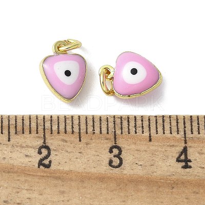 Brass Enamel Charms KK-S518-03J-G-1