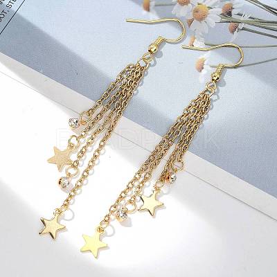 Tassel Dangle Earrings X-EJEW-JE04024-1