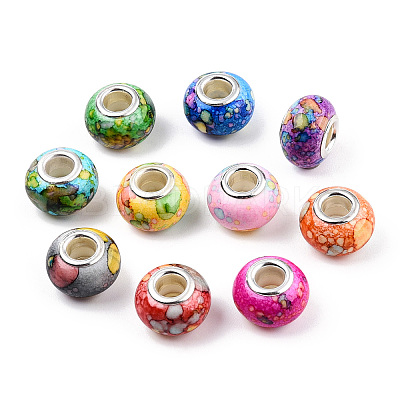 Opaque Resin European Beads RPDL-T003-09-1