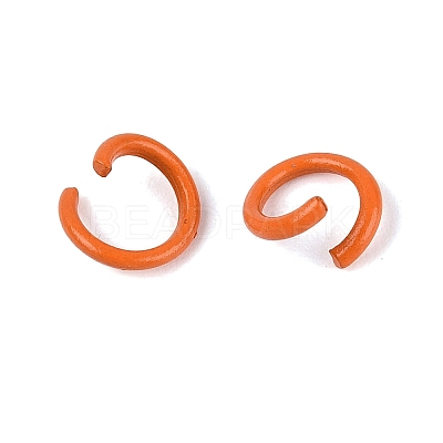 Spray Painted Iron Open Jump Rings IFIN-T017-04C-13-1
