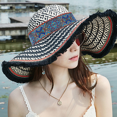 Ethnic 5M Style Embroidery Polycotton Ribbons OCOR-FG0001-42C-1