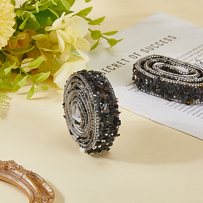 Resin Rhinestone Crystals Beaded Trim DIY-WH20050-05G-1