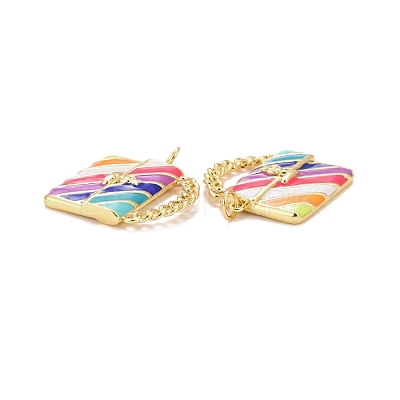 Rack Plating Brass Enamel Pendants KK-I689-12G-1