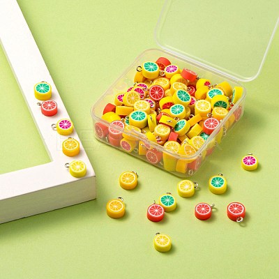 125Pcs 5 Style Handmade Polymer Clay Charms CLAY-LS0001-02-1