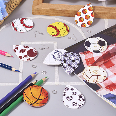 DIY Sport Style Earring Making Kit DIY-TA0006-46-1