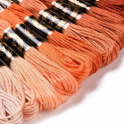 12 Skeins 12 Colors 6-Ply Polyester Embroidery Floss OCOR-M009-01B-07-1