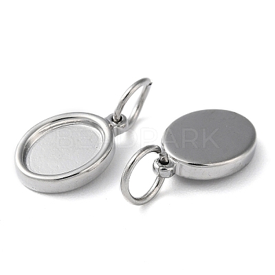 Tarnish Resistant 304 Stainless Steel Pendant Cabochon Settings X-STAS-Q308-01P-1