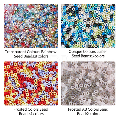 100G 20 Styles Cylinder Seed Beads SEED-DC0001-12-1