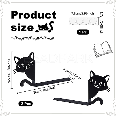 1 Bag Cat Iron Book Holder Stand ODIS-PB0001-04-1