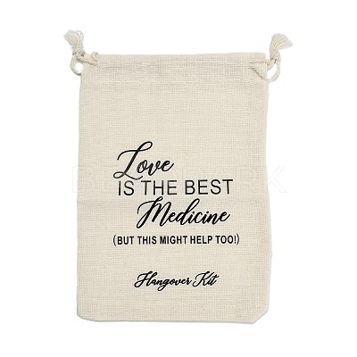 Cloth Hangover Kit Party Favor Drawstring Bags ABAG-A012-05A-05-1