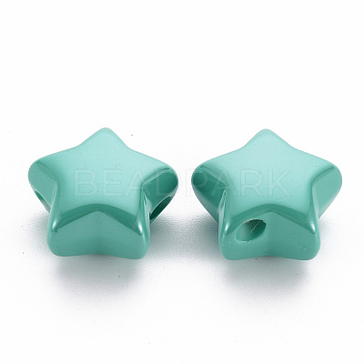 Opaque Acrylic Beads X-MACR-S372-02B-68-1
