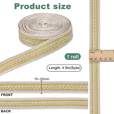 5 Yards Polyester Braided Ribbons OCOR-PH0005-52-1