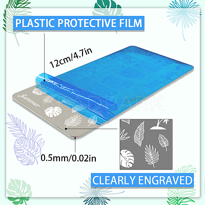 Stainless Steel DIY Nail Art Templates MRMJ-WH0092-052-1