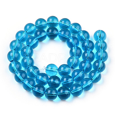 Transparent Glass Beads Strands GLAA-T032-T10mm-06-1