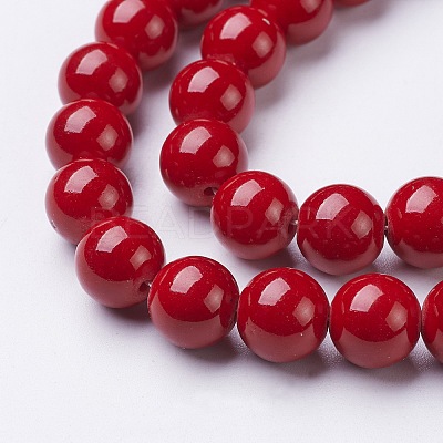 Natural Mashan Jade Round Beads Strands X-G-D263-10mm-XS31-1