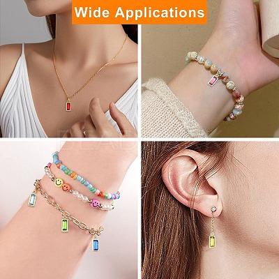 12Pcs 12 Colors Real 14K Gold Plated 304 Stainless Steel Charms STAS-CJ0002-57-1