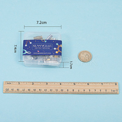 Brass Locking Tube Magnetic Clasps KK-SC0001-11-1