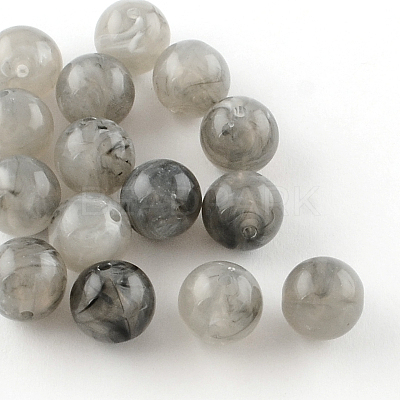 Round Imitation Gemstone Acrylic Beads X-OACR-R029-8mm-04-1