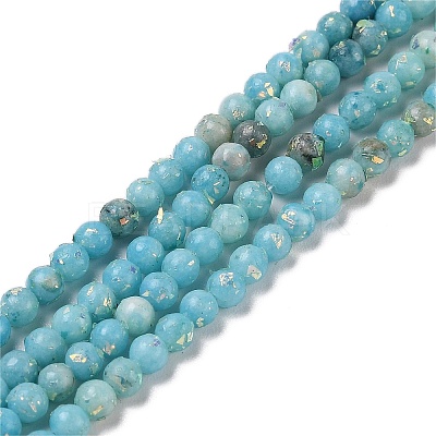 Assembled Natural Dolomite and Synthetic Opal Beads Strands G-Q017-G06-01A-1-1