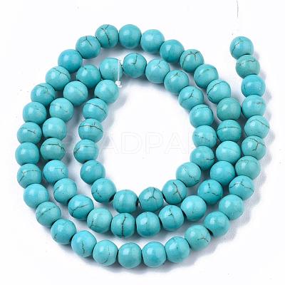 Synthetic Turquoise Beads Strands X-TURQ-S192-6mm-2-1
