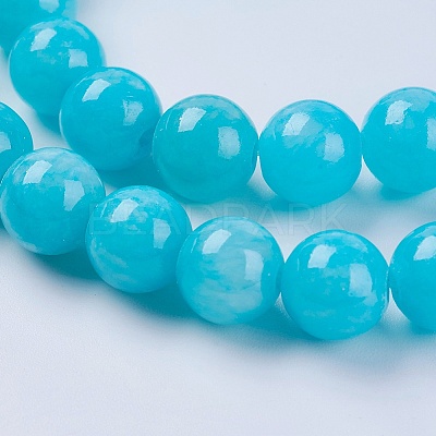 Natural Yellow Jade Beads Strands G-G598-8mm-YXS-28-1