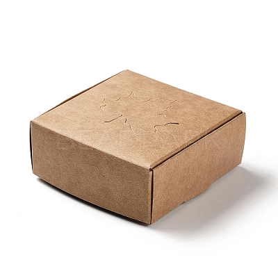 30Pcs Eco-Friendly Square Folding Kraft Paper Gift Box CON-CJ0001-15-1