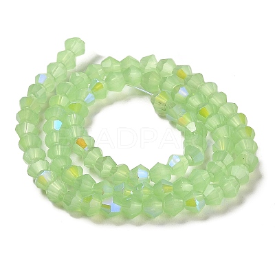 Imitation Jade Electroplate Glass Beads Strands GLAA-F029-J4mm-D01-1