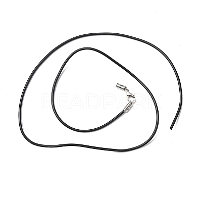 Black Rubber Necklace Cord Making NFS045-2-1