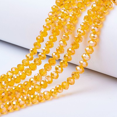 Electroplate Glass Beads Strands EGLA-A034-T8mm-B01-1
