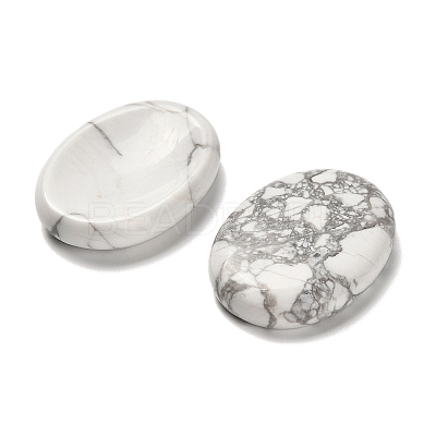 Oval Natural Howlite Worry Stone G-H073-06A-1