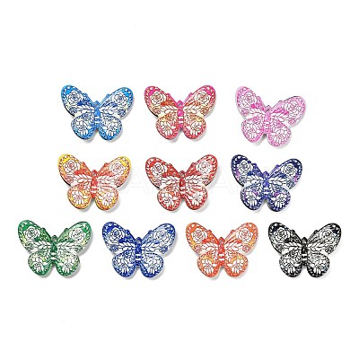 Printed Opaque Acrylic Beads MACR-R004-02-1