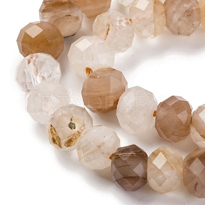 Natural Red Hematoid Quartz/Ferruginous Quartz Beads Strands G-K380-A04-01-1