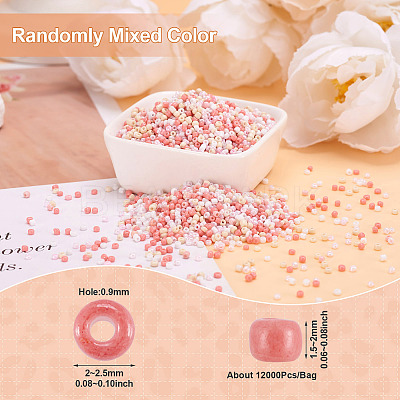 Opaque Glass Round Seed Beads GLAA-TAC0025-07A-06-1